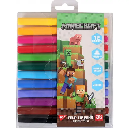 Фломастеры Yes Minecraft 12 цветов (650590)