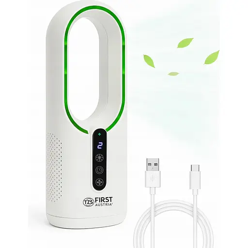 Вентилятор настільний FIRST Austria FA-5552-WI без лопатей, підсвітка - фото 2