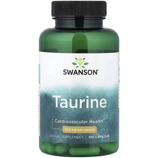 Таурин Swanson Taurine 500 mg, 100 капсул