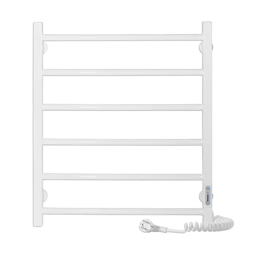 Электрический полотенцесушитель Laris Зебра Альфа ЧФ6 500x600 Э правый R3 77700070, Белый, Правое, Электронный - фото 2