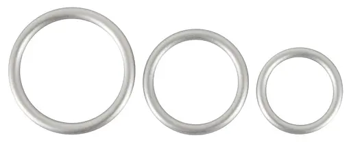 Набор эрекционных колец You2Toys Metallic Cock Ring Set 3 шт. серебристый - фото 4