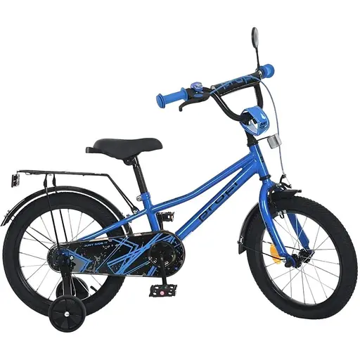 Велосипед Profi MB 14012-1 колеса 14" сталь дзвінок дзеркало ліхтарик синій