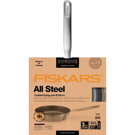 Уцінка. Сковорода Fiskars All Steel матова 26 см (1064744)   - фото 7