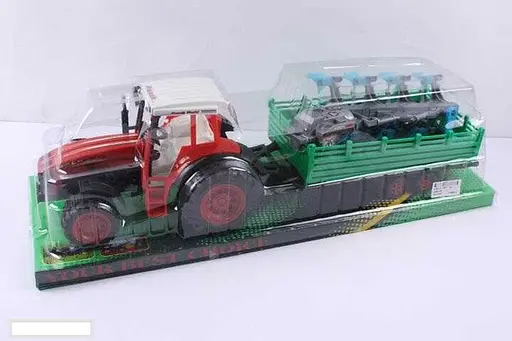 Трактор с прицепом 0488-106, в слюде (6965496110814) Микс - фото 2