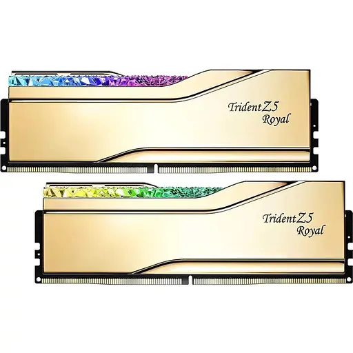 Модуль пам'яті DDR5 G.Skill Trident Z5 Royal 2x16GB 6000MHz Gold (F5-6000J2836G16GX2-TR5G) [148640]