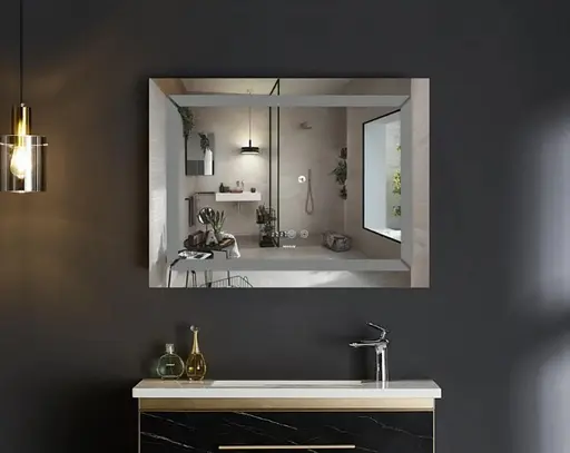 Зеркало Mixxus Light MR01-90x70 (часы, LED-подсветка, антизапотевание) (MI5999) - фото 2