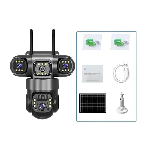 IP-камера уличная с аккумулятором и тройным объективом XON 4G 8000mAh Solar 1080P SmartCam (TCBSM23VB 3992) Черная - фото 10