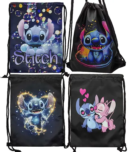 Мешок для обуви Стич, не промокает, 34x43 см, 578 (в ассортименте) - фото 2