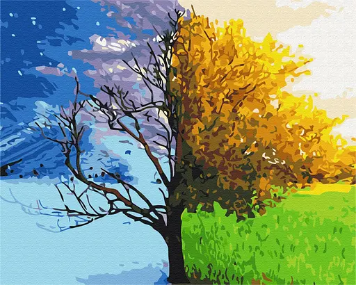 Картина по номерам на подрамнике Brushme Смена сезонов