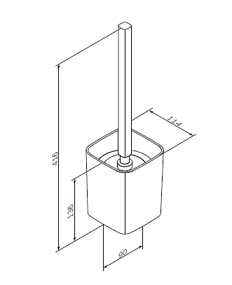 Йоржик для унітазу підлоговий AM.PM Inspire A5033464, Хром - фото 5