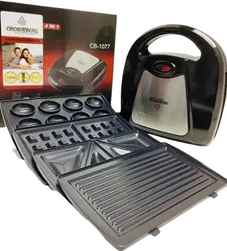 Електрогриль мультимейкер Crownberg CB-1077 4в1 - фото 2