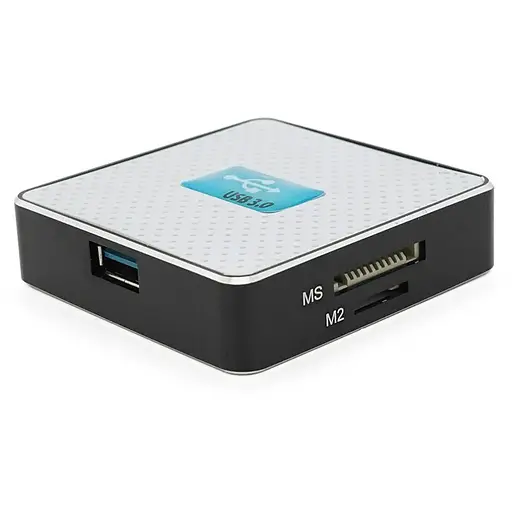 Кардридер універсальний USB 3.0 HDH-939 SD/MMC/MS/TF/M2, USB2.0, White, Блістер