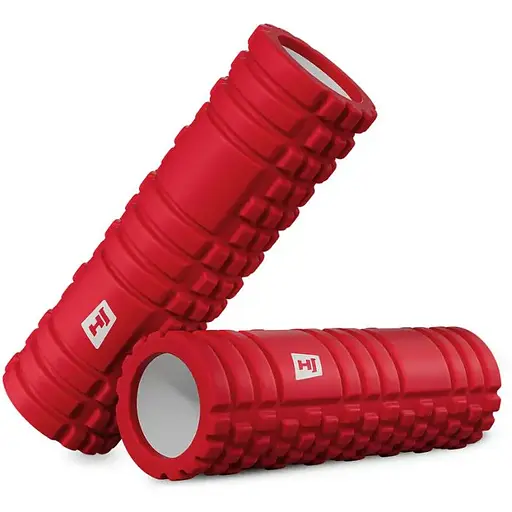 Роллер массажер (валик, ролик) Hop-Sport EVA 45см красный - фото 9