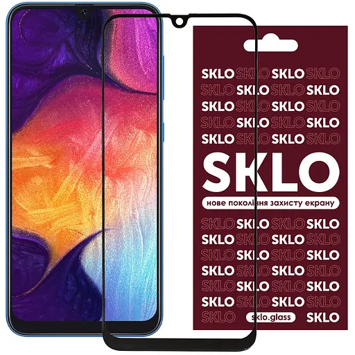 Захисне скло SKLO 3D для Samsung A20 / A30 / A30s / A50/A50s/M30 /M30s/M31/M21/M21s Чорний - фото 2