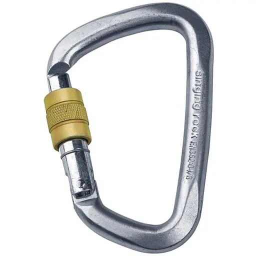 Карабин Singing Rock D Steel Lock screw gate (1033-SR K4080.ZO)