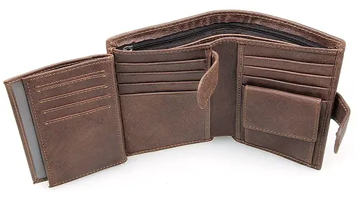 Чоловічий шкіряний гаманець Vintage 10х13 см acs0014991 - фото 5