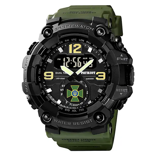 Наручний годинник чоловічий 004AGDPS ДПС Зелені + Коробка. Patriot acs0031058 - фото 6