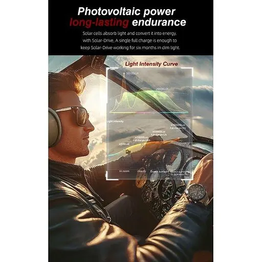 Чоловічий водостійкий наручний годинник North Edge Long Wings 5 Bar - фото 10