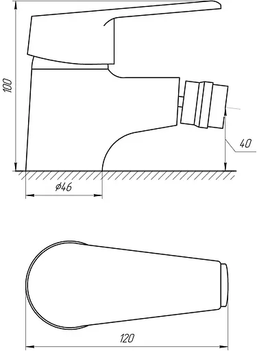 Смеситель для биде Domino Blitz DBC-106 Хром - фото 4