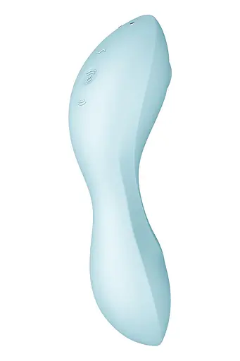 Вакуумний стимулятор клітора з вібрацією Satisfyer Curvy Trinity 5+ блакитний - фото 6