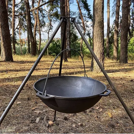 Казан чавунний азіатський 15 л з чохлом та триногою - фото 5