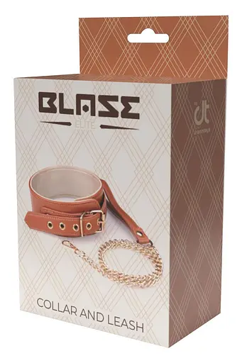 Нашийник з повідцем Dreamtoys Blaze Elite Collar and Leash 103 см коричневий - фото 2