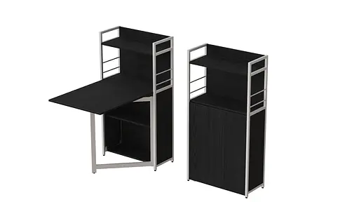 Стіл книжка з етажеркою Практик 1 Ferrum-decor 1200x640x990 Білий метал ДСП Сосна Кембра 16 мм (FRD-104620)