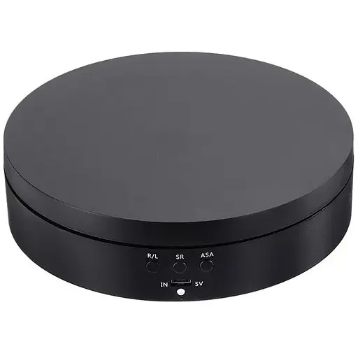 Поворотный стол Bakeey 13B для предметной фотосъемки и демонстрации предметов с 3 скоростями диаметром 13 см черный