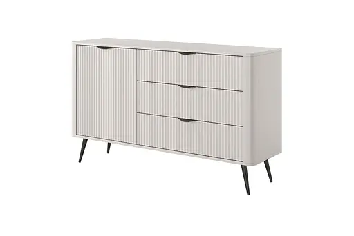 Комод Perfect Home Ланте / Lante 1-дверний з 3 шухлядами і чорними ніжками 1D3S/138 Беж (PFH-091178) - фото 7