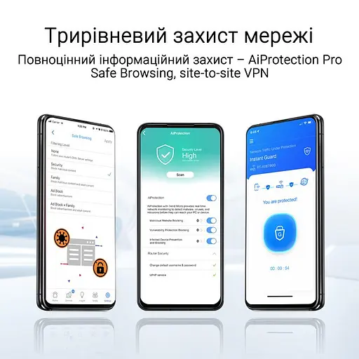 Бездротовий роутер Wi-Fi Mesh система Asus ZenWiFi BD4 BE3600 1pk (90IG0960-MO3C00) (Wi-Fi 7) - фото 6