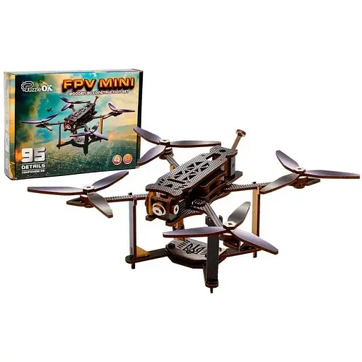 Деревянный 3D конструктор FPV Mini PuzzleOk Puz-00953 95 деталей - фото 1