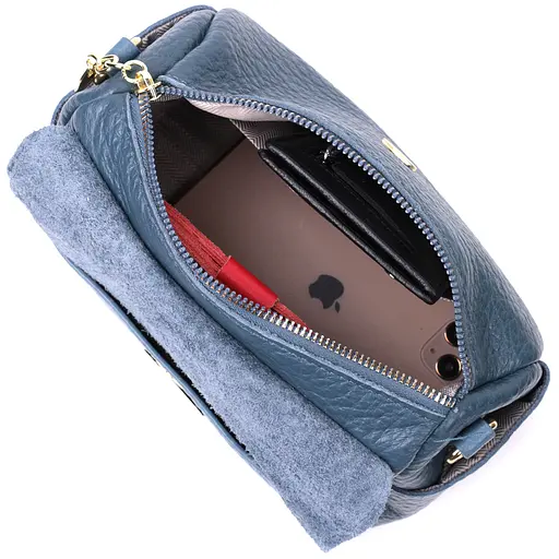 Шкіряна сумка Vintage з плечовою лямкою 20.5х13х9.5 см sum0029036 - фото 8