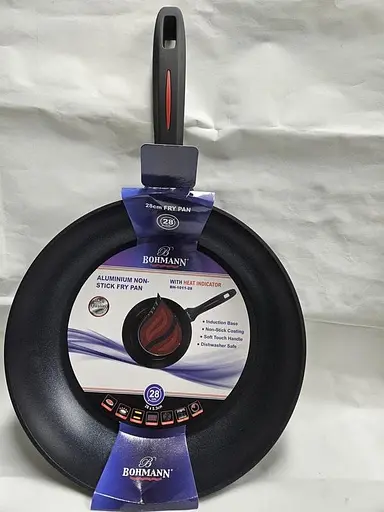 Сковорода 28см с антипригарным 3х шаровым мраморным покрытием Bohmann BH 1011-28 сковорода для жарки - фото 7