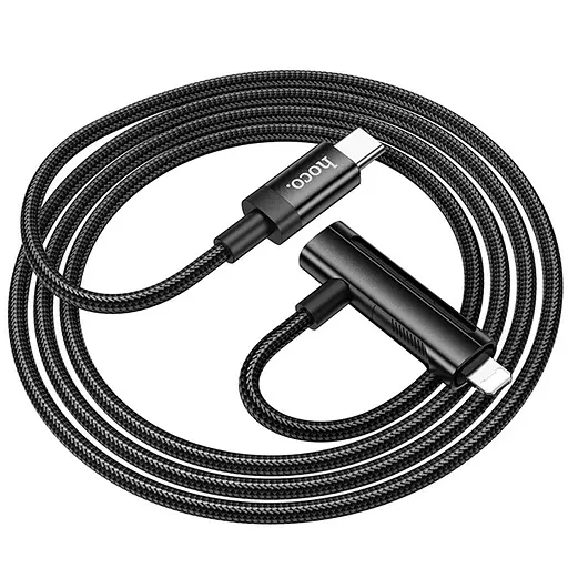 Дата кабель Hoco U135 Incredible 2in1 Type-C to Lightning/Type-C (1m) Black - фото 7