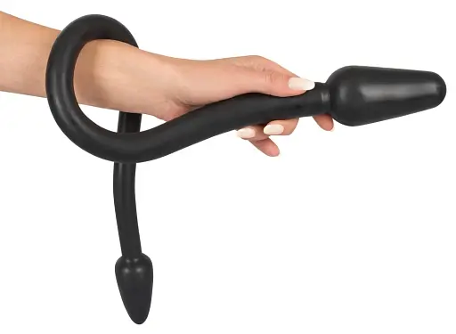 Двосторонній фалоімітатор Rebel Double Plug 76.5 см (чорний) - фото 7