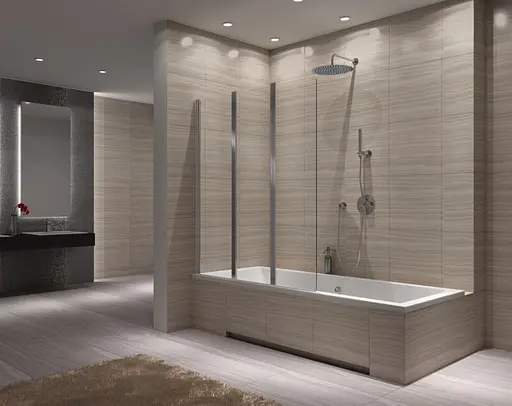 Шторка для ванни Rea Agat-3 120 см складана REA-W0301, Універсальна - фото 2