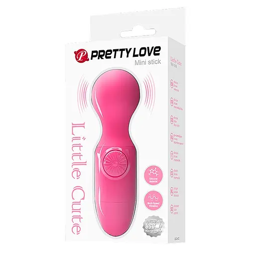 Вібромасажер Pretty Love Mini Stick Little Cute 12 см рожевий - фото 10