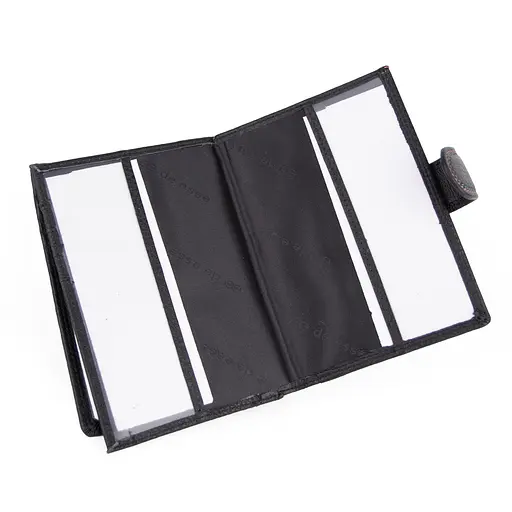 Чоловіче шкіряне портмоне з відділенням для паспорта De Esse LC47835-1X чорне - фото 4