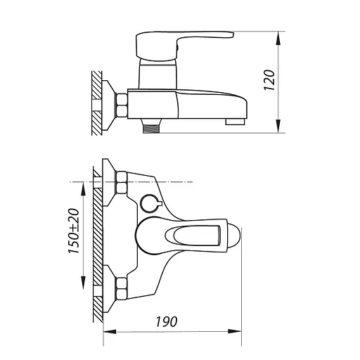 Змішувач для ванни Zerix FAD 183 ZX2649 Хром - фото 2