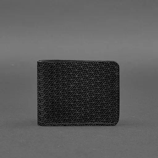 Кожаный портмоне 4.4 (с зажимом) черный Crazy Horse карбон - фото 5