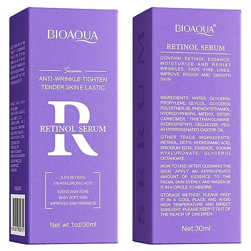 Сироватка з ретинолом проти зморшок Bioaqua Anti-Wrinkle Tighten Tender Skin Retinol Serum 30 мл - фото 2