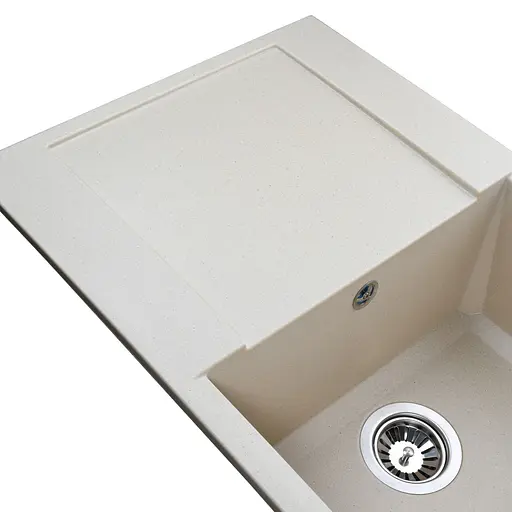 Кухонна мийка гранітна Globus Lux Komo слонова кiстка 790x500 - фото 3