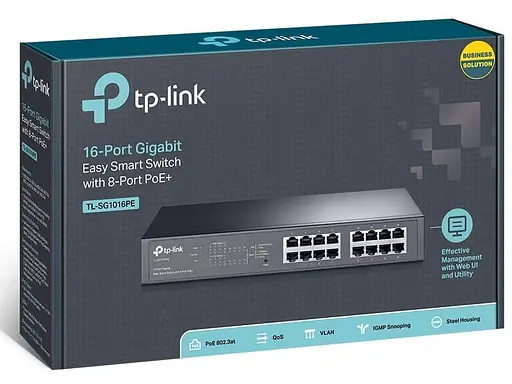 Коммутатор TP-Link TL-SG1016PE (TL-SG1016PE) - фото 4