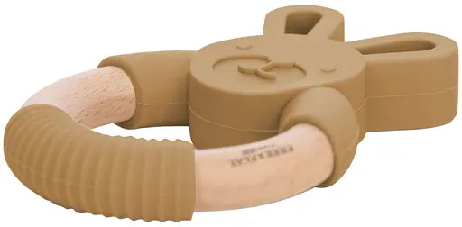 Прорізувач FreeOn силіконовий зайчик охра (49492) - фото 2