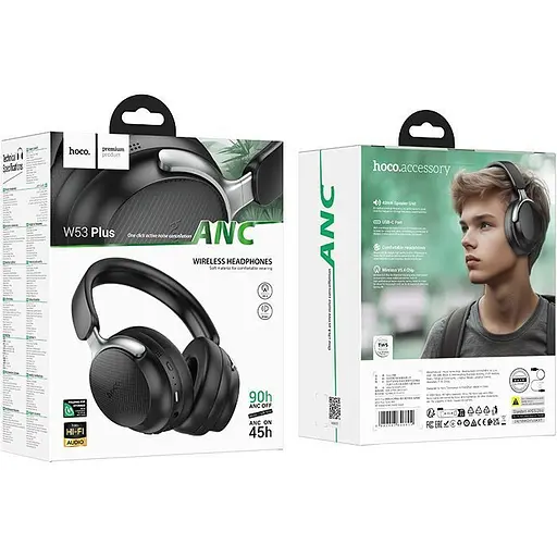 Навушники Hoco W53 Plus Tone Black (6942007646604) [143148] - фото 4