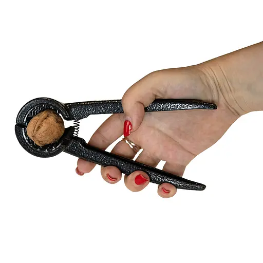 Конусный металлический прочный темный орехокол с ребристыми ручками 18.5 см, Kitchen Master 84105 - фото 3