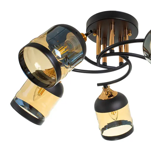 Люстра стельова Brille E27 60W BK (LK-706S/5) - фото 3