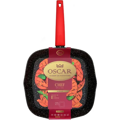 Сковорода-гриль Oscar Chef 28 см (OSR-8101-28) - фото 3