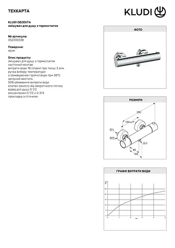 Смеситель для душа Kludi Objekta DN 15 352000538 - фото 4
