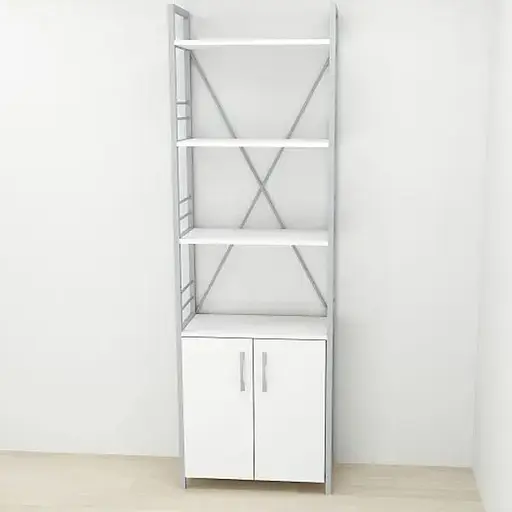 Етажерка 4/60 Ferrum-decor Серії Конект із тумбою 179x60x28 Сірий ДСП Білий (FRD-104498)